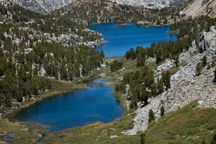 View of lakes on return.