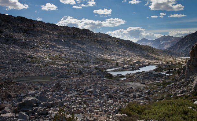 Looking back at the boulder field of blunder.